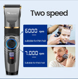 Professional Hair Clipper Rechargeable Electric Trimmer For Men Beard Kids Barber Cutting Machine Haircut LED Screen Waterproof