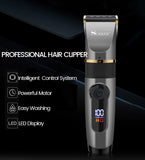 Professional Hair Clipper Rechargeable Electric Trimmer For Men Beard Kids Barber Cutting Machine Haircut LED Screen Waterproof