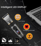 Professional Hair Clipper Rechargeable Electric Trimmer For Men Beard Kids Barber Cutting Machine Haircut LED Screen Waterproof