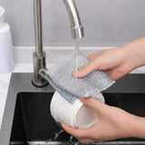 20PCS Magic Cleaning Cloth Thickened Double -sided Metal Steel Wire Rags Kitchen Dish Pot Washdishing Cloths Towel Clean Tools