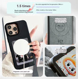 High-Definition Color Display Ink Screen Nfc Screen Projection Ai Mobile Phone Case Magnetic Suction Suitable for 17Promax Couple Gift DIY Mobile Phone Protective Case