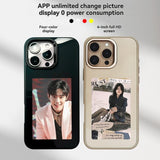 High-Definition Color Display Ink Screen Nfc Screen Projection Ai Mobile Phone Case Magnetic Suction Suitable for 17Promax Couple Gift DIY Mobile Phone Protective Case