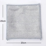 20PCS Magic Cleaning Cloth Thickened Double -sided Metal Steel Wire Rags Kitchen Dish Pot Washdishing Cloths Towel Clean Tools