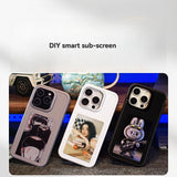 High-Definition Color Display Ink Screen Nfc Screen Projection Ai Mobile Phone Case Magnetic Suction Suitable for 17Promax Couple Gift DIY Mobile Phone Protective Case