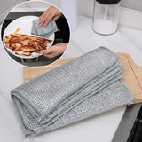 20PCS Magic Cleaning Cloth Thickened Double -sided Metal Steel Wire Rags Kitchen Dish Pot Washdishing Cloths Towel Clean Tools