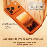 High-Definition Color Display Ink Screen Nfc Screen Projection Ai Mobile Phone Case Magnetic Suction Suitable for 17Promax Couple Gift DIY Mobile Phone Protective Case