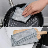 20PCS Magic Cleaning Cloth Thickened Double -sided Metal Steel Wire Rags Kitchen Dish Pot Washdishing Cloths Towel Clean Tools