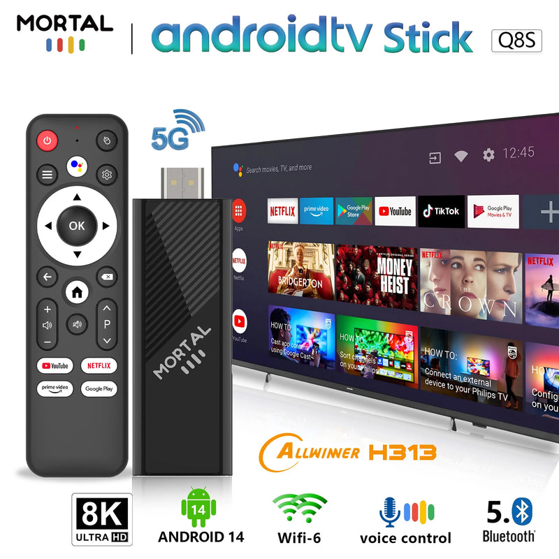 Fire Smart TV Stick HD - Support Wifi6 Voice assistant Netflix Youtube 8K decoding TV BOX